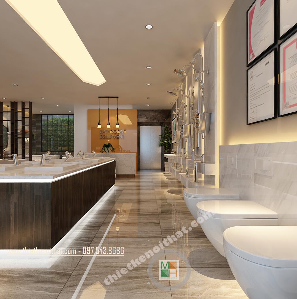 Thiết kế showroom thiết bị vệ sinh cao cấp Thiết kế showroom thiết bị vệ sinh cao cấp