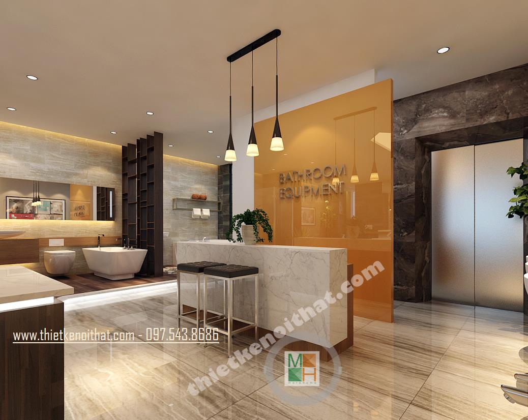 Thiết kế showroom thiết bị vệ sinh cao cấp Thiết kế showroom thiết bị vệ sinh cao cấp