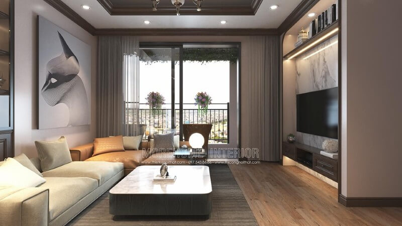 Khu vực tiếp khách sang trọng hơn với bộ sofa chung cư hiện đại Mẫu sofa gỗ sang trọng