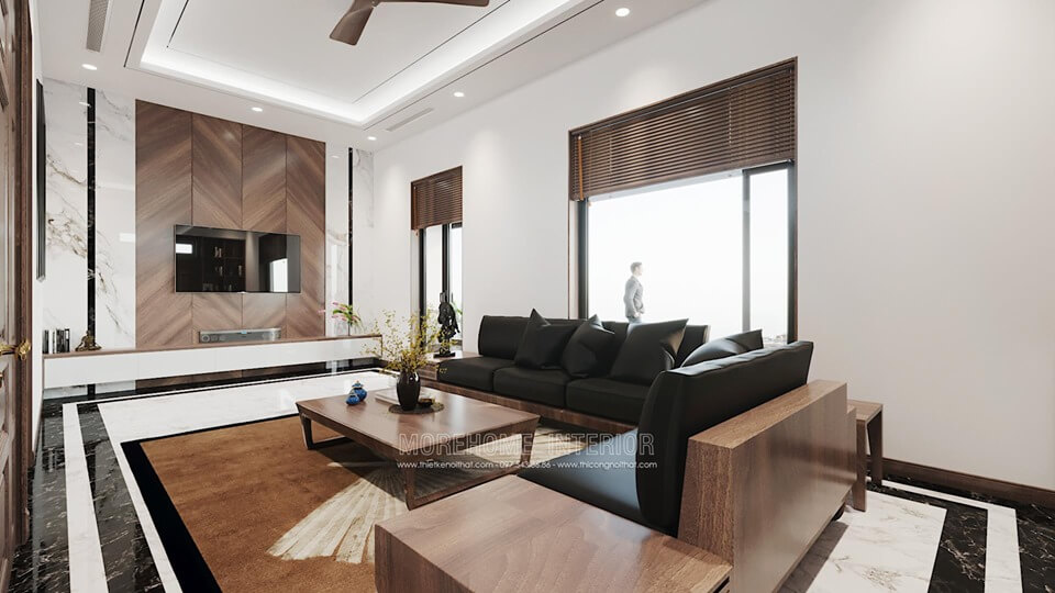 Biến không gian nội thất phòng khách nhà bạn trở nên sang trọng hơn với mẫu sofa gỗ óc chó mỹ nhập khẩu tại Morehome Mẫu sofa gỗ sang trọng