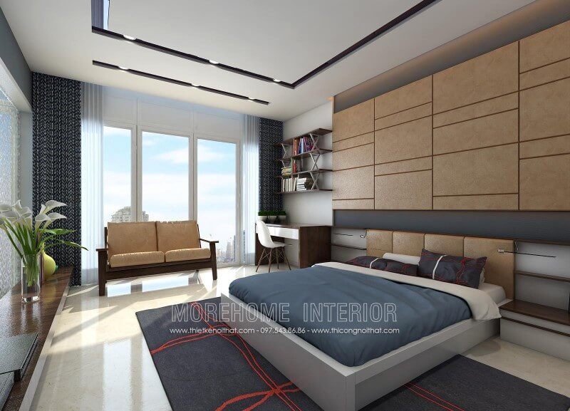 Giường ngủ được làm từ gỗ công nghiệp đảm bảo độ cứng cáp, bền, mặt phẳng mềm mại, thoáng mát, dễ thiết kế, sản xuất và thi công, giá cả phù hợp hơn với nhiều gia đình hiện nay